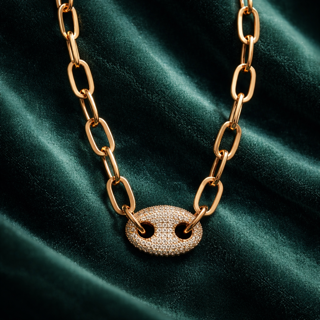 Collier doré de la marque us polo assn