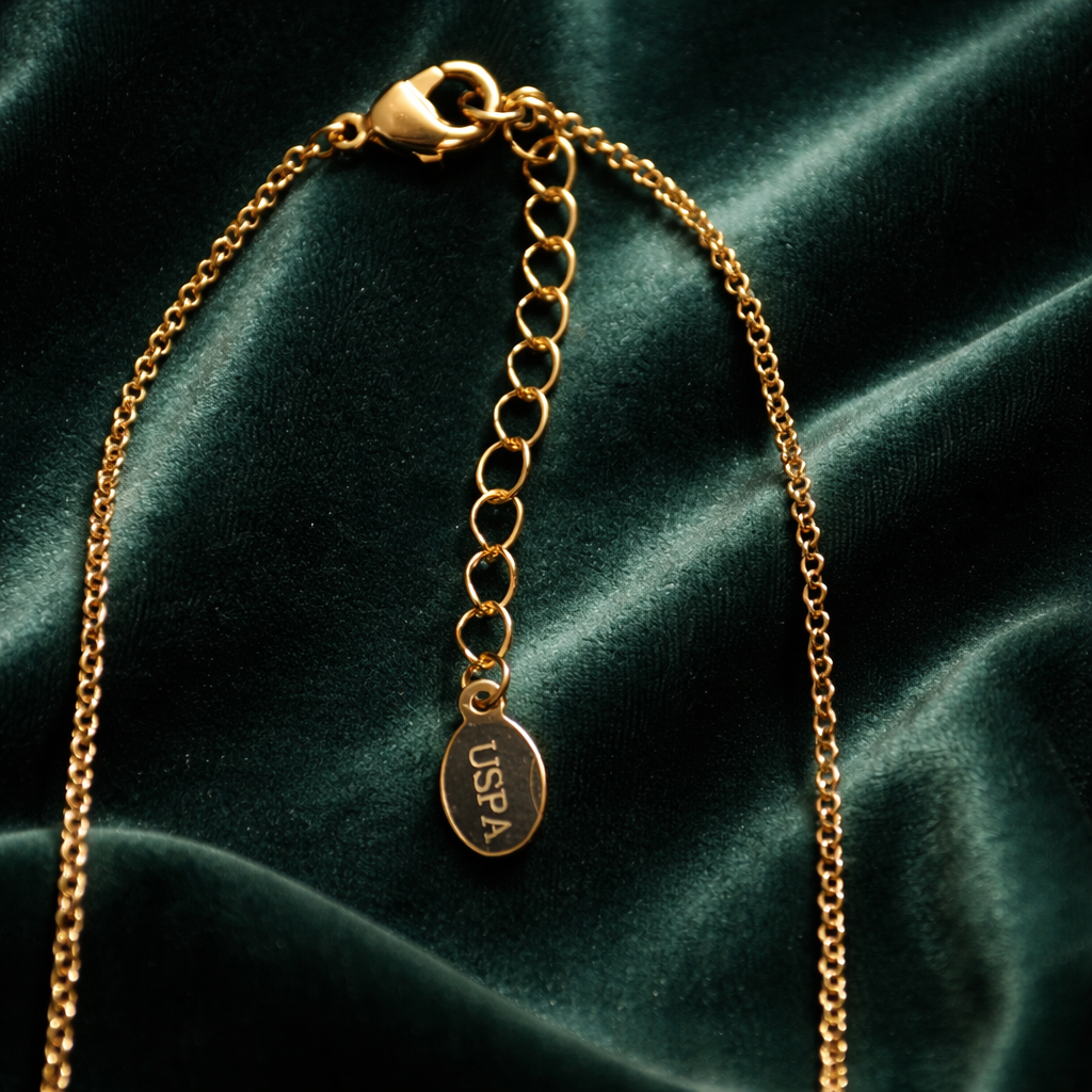 Collier en métal rhodié de la marque us polo assn