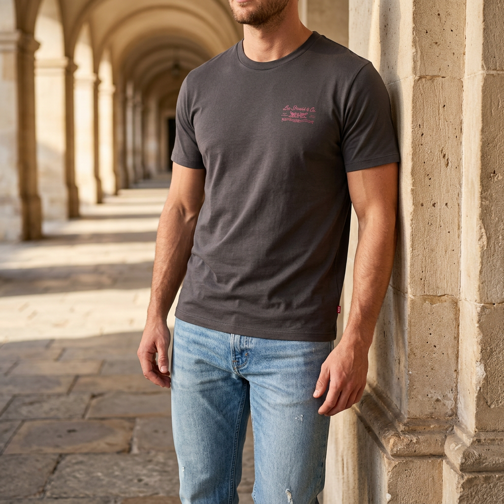 T-shirt Levi's Homme - Gris anthracite