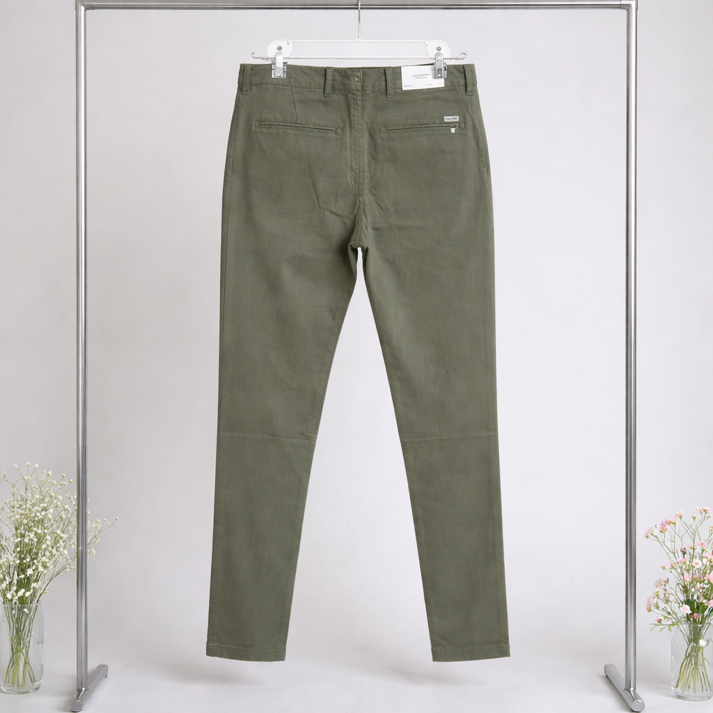 Pantalon Chino Homme Vert Olive  Jack & Jones – Coupe Slim en Coton Éco-responsable