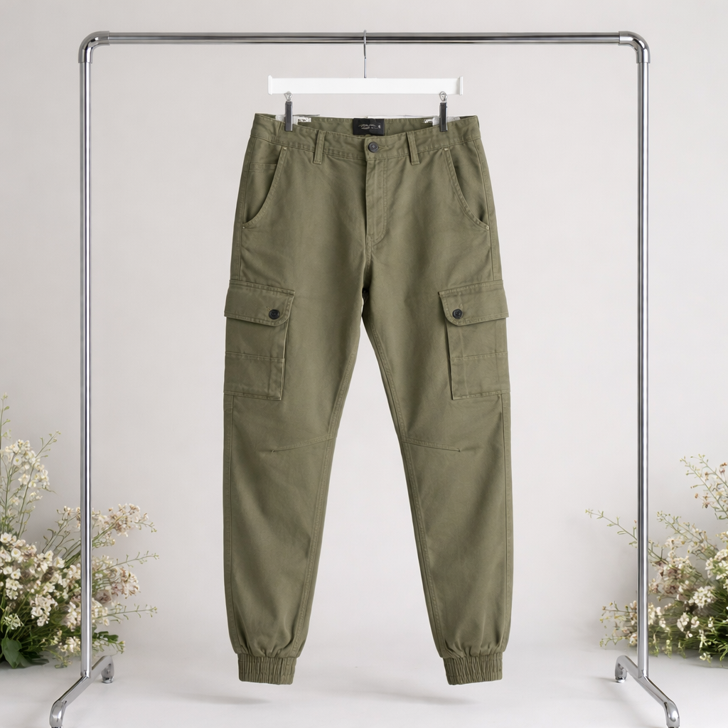Pantalon Cargo Jogger Vert Olive Jack & Jones pour Homme | Style Militaire & Casual