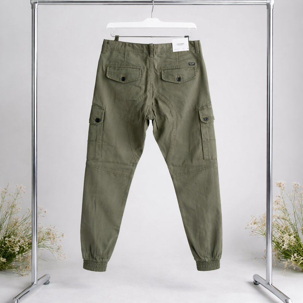 Pantalon Cargo Jogger Vert Olive Jack & Jones pour Homme | Style Militaire & Casual