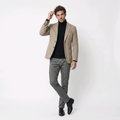 Pantalon Gris et Beige Texturé Homme Jack & Jones | Coupe Slim