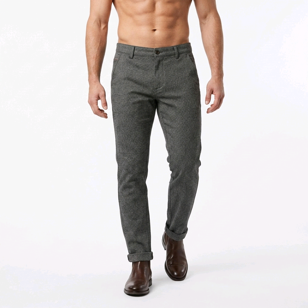 Pantalon Gris et Beige Texturé Homme Jack & Jones | Coupe Slim