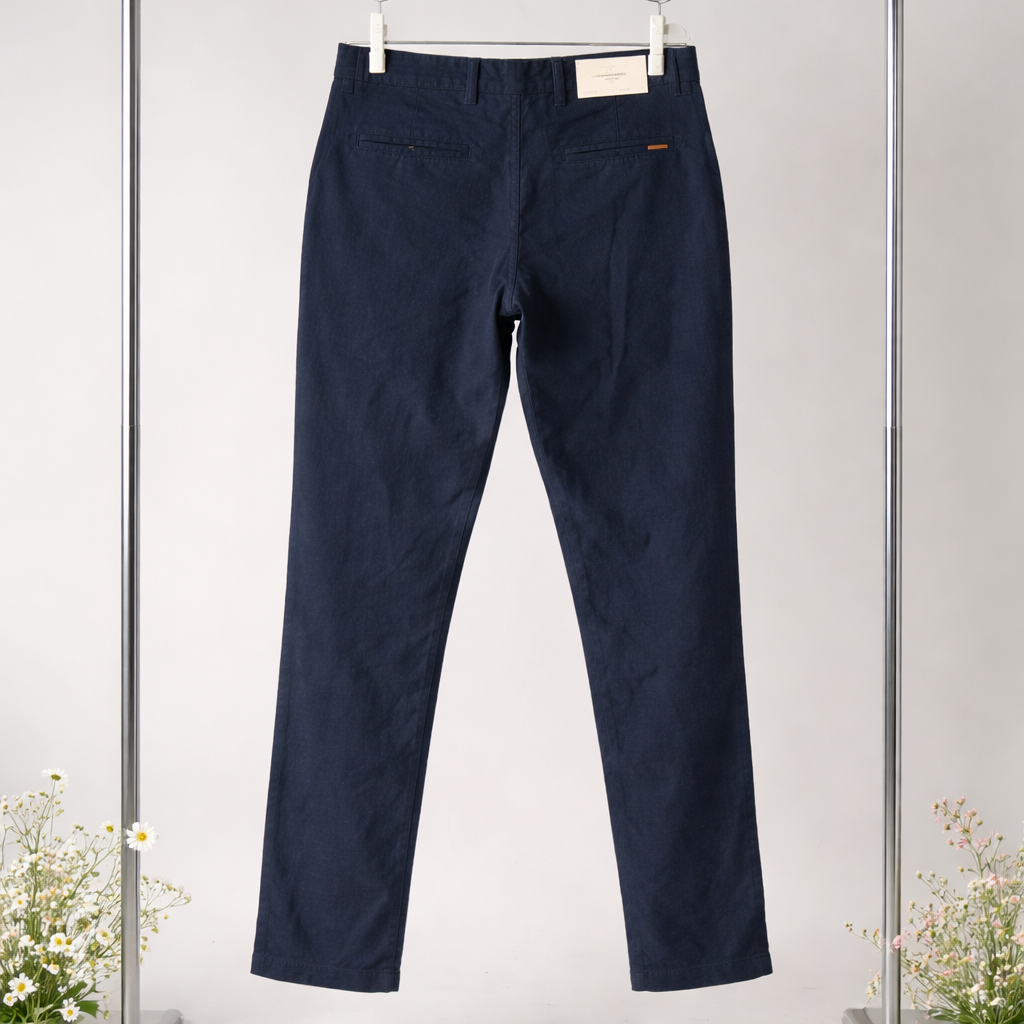 Pantalon Chino en Lin Homme Beige-Marine - Jack & Jones