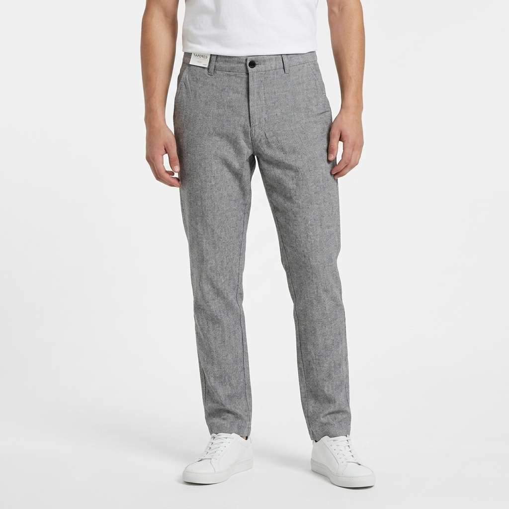 Pantalon Tapered Gris Chiné Homme - Jack & Jones