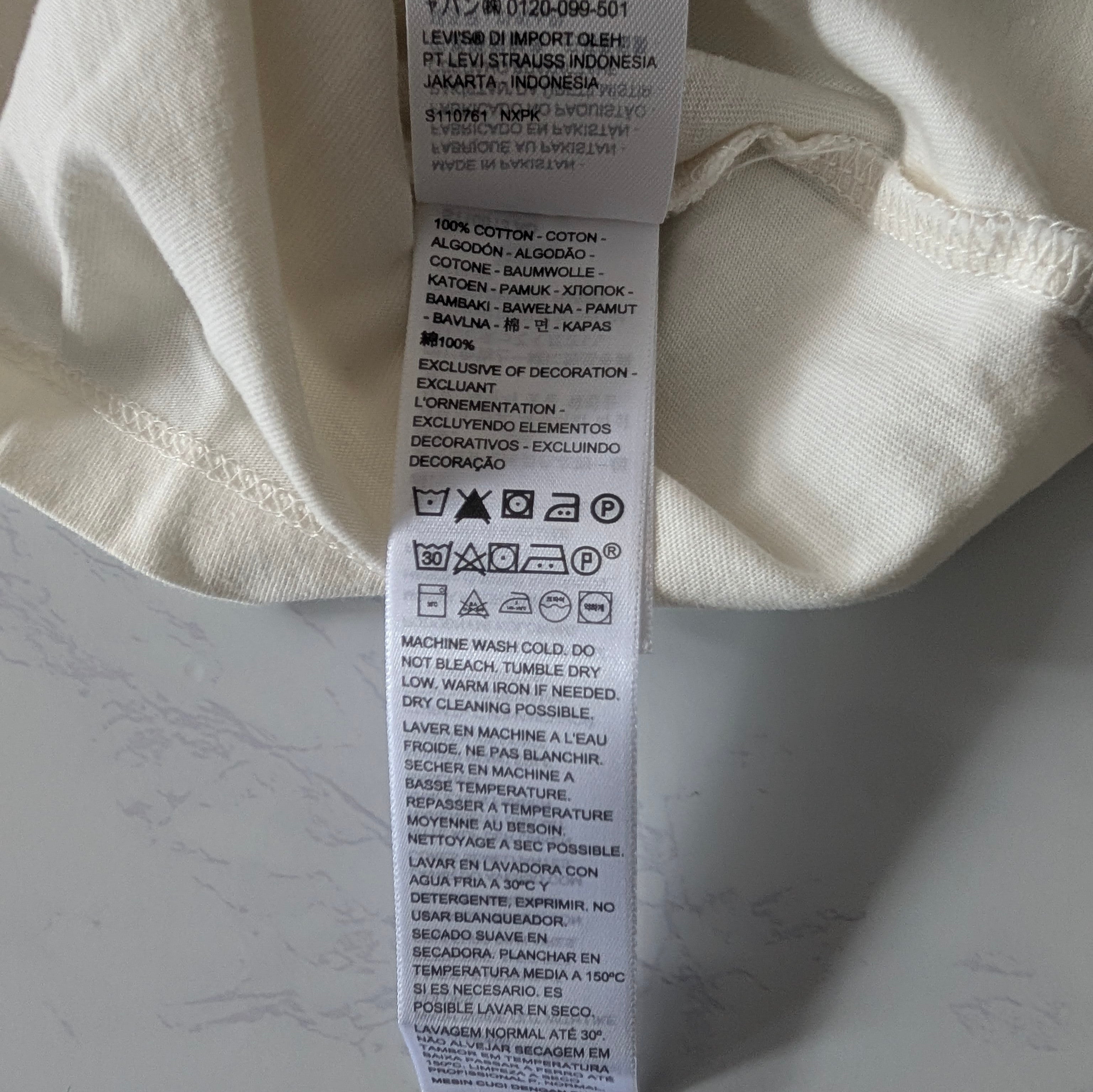 T-shirt Levi's Homme - Blanc cassé