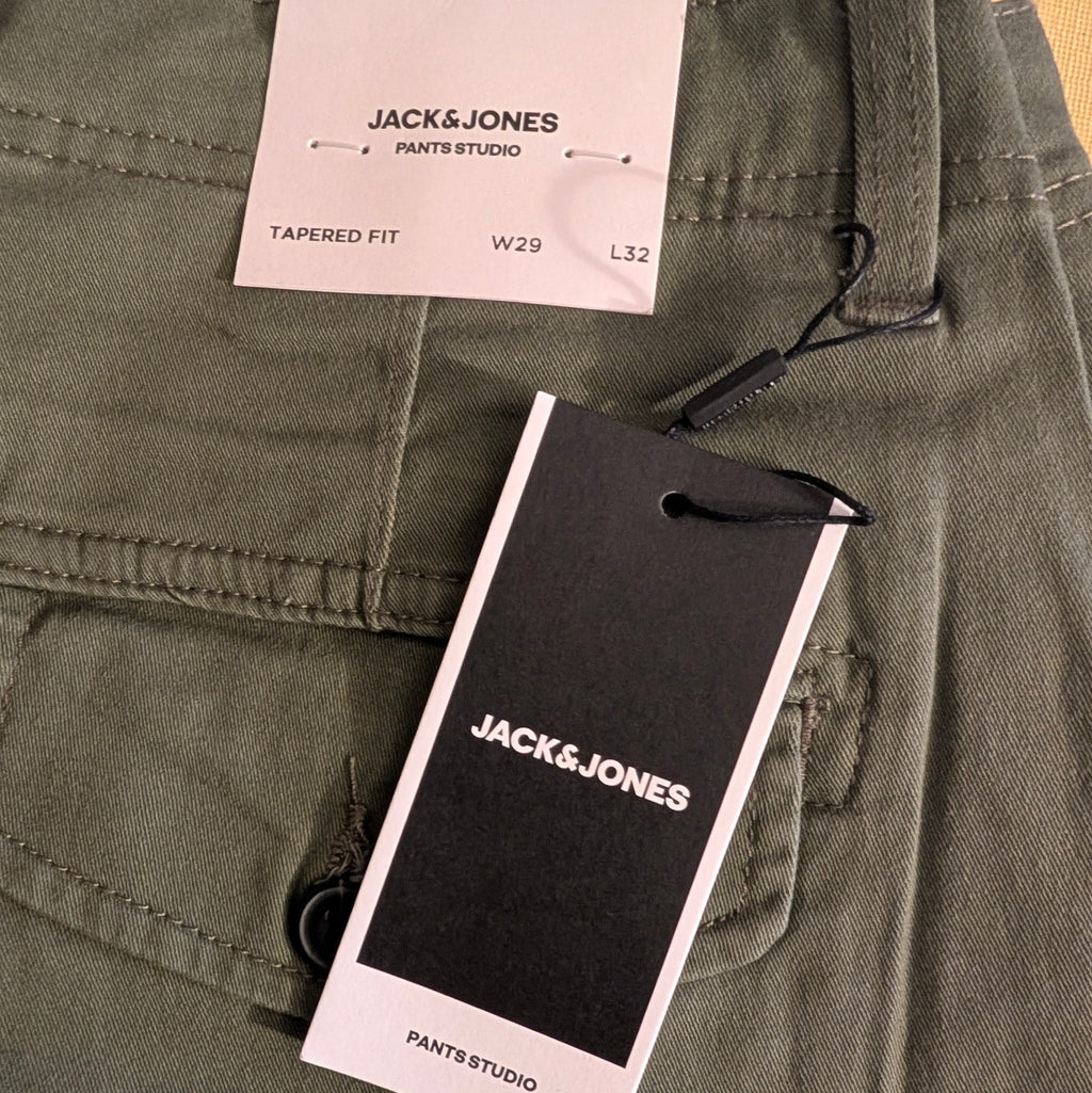 Pantalon Cargo Jogger Vert Olive Jack & Jones pour Homme | Style Militaire & Casual